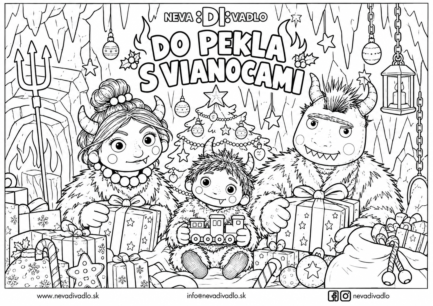 Omaľovánka – Do pekla s Vianocami