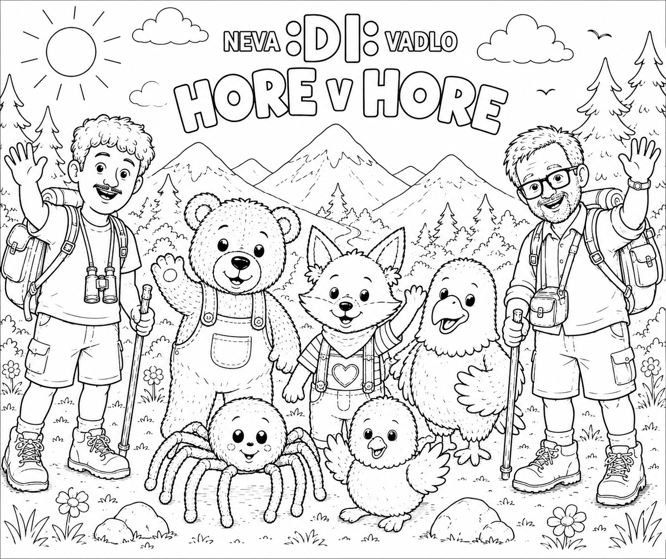 Omaľovánka – Hore v hore